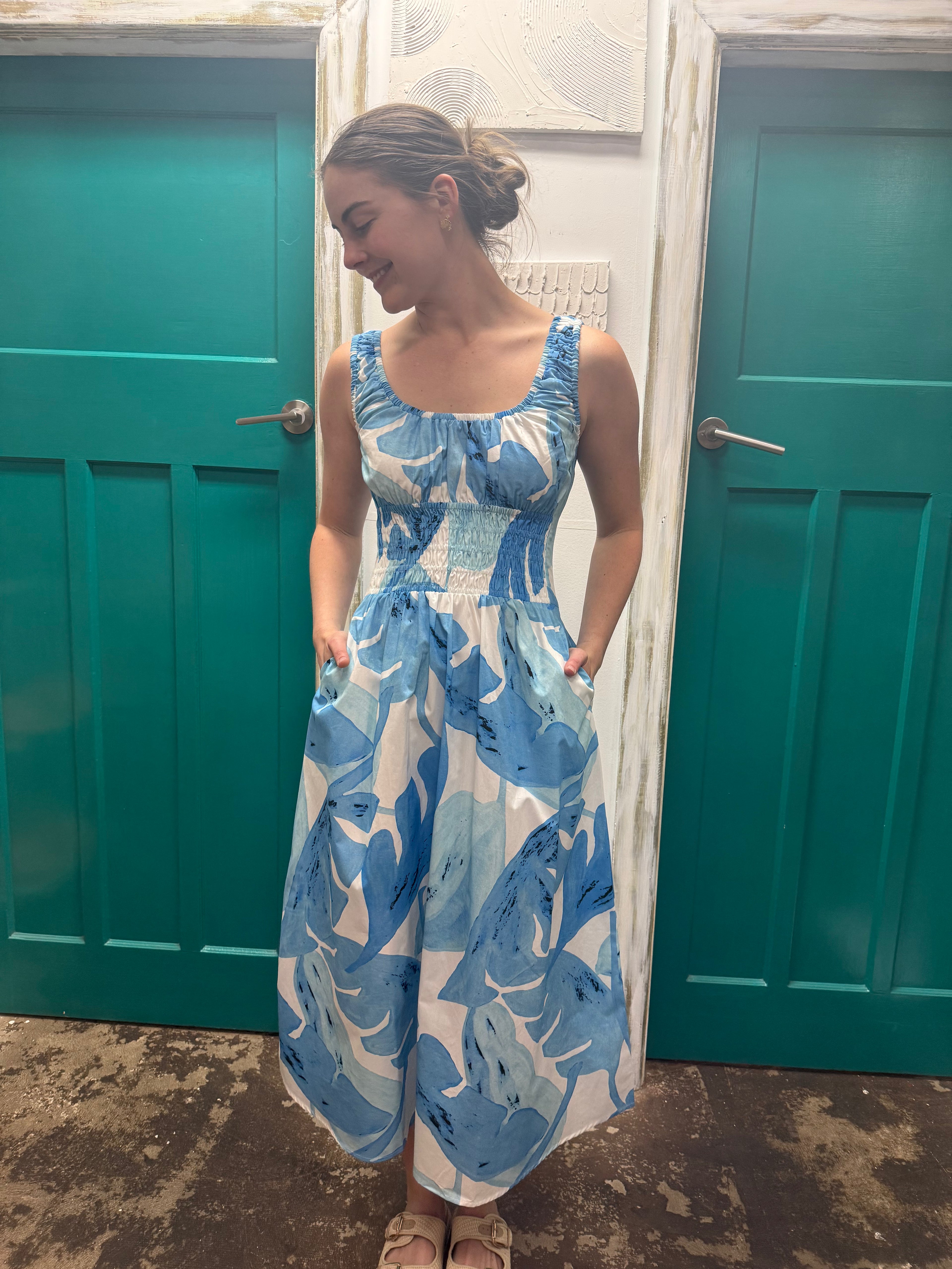 Staple the label Leilani Shirred midi dress