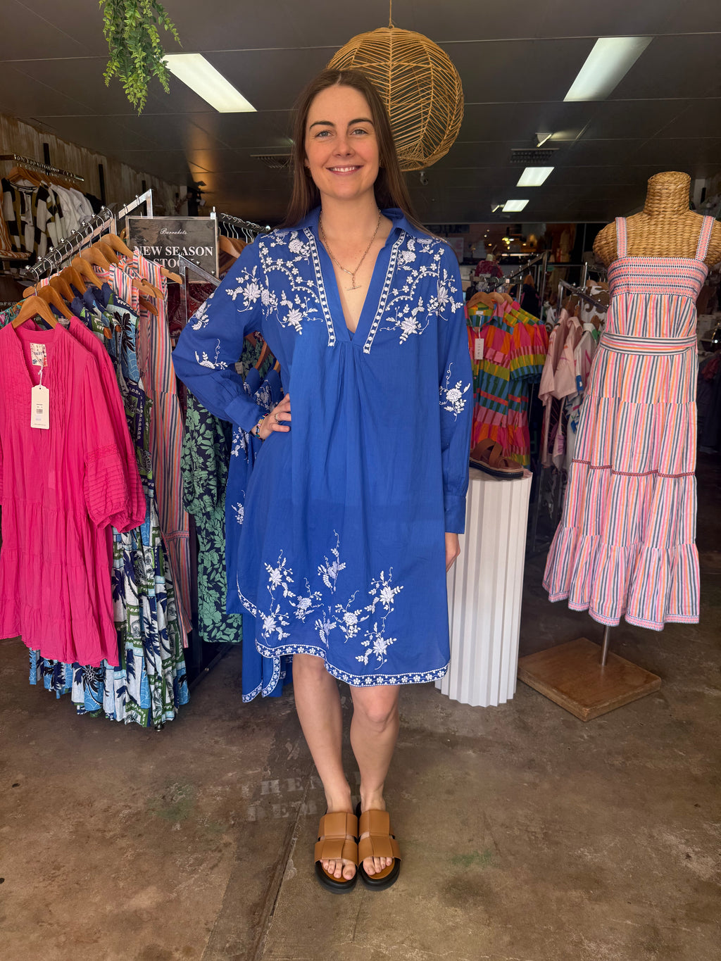 Azure and Indigo Côte d’Azur Shirt Dress