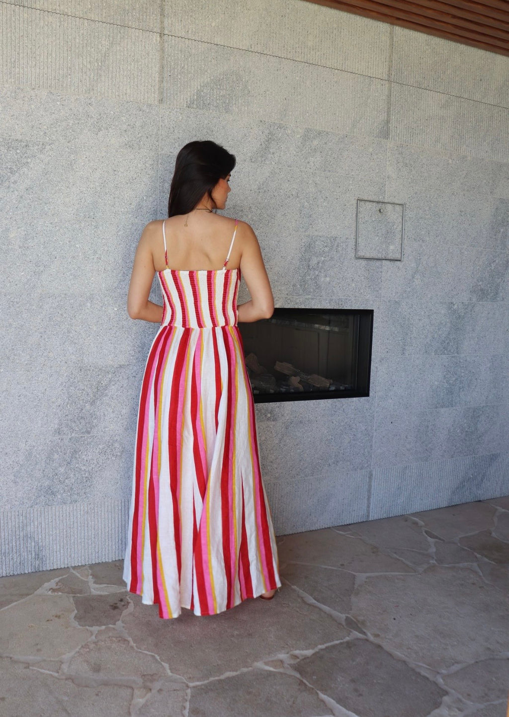 Luoni poppy shell dress