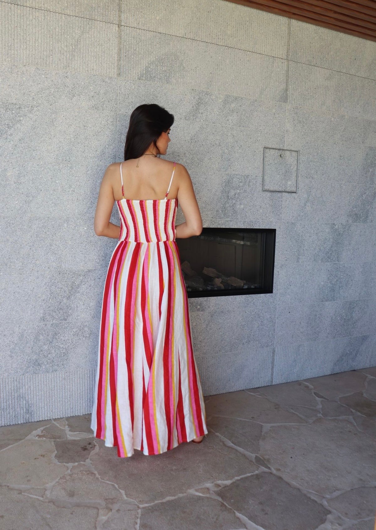 Luoni poppy shell dress