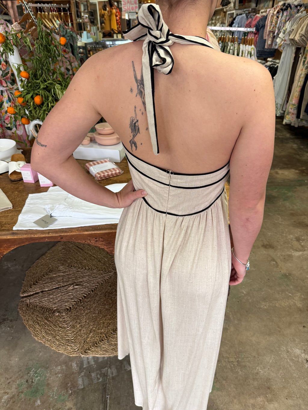 White Closet Halter Neck Maxi Dress