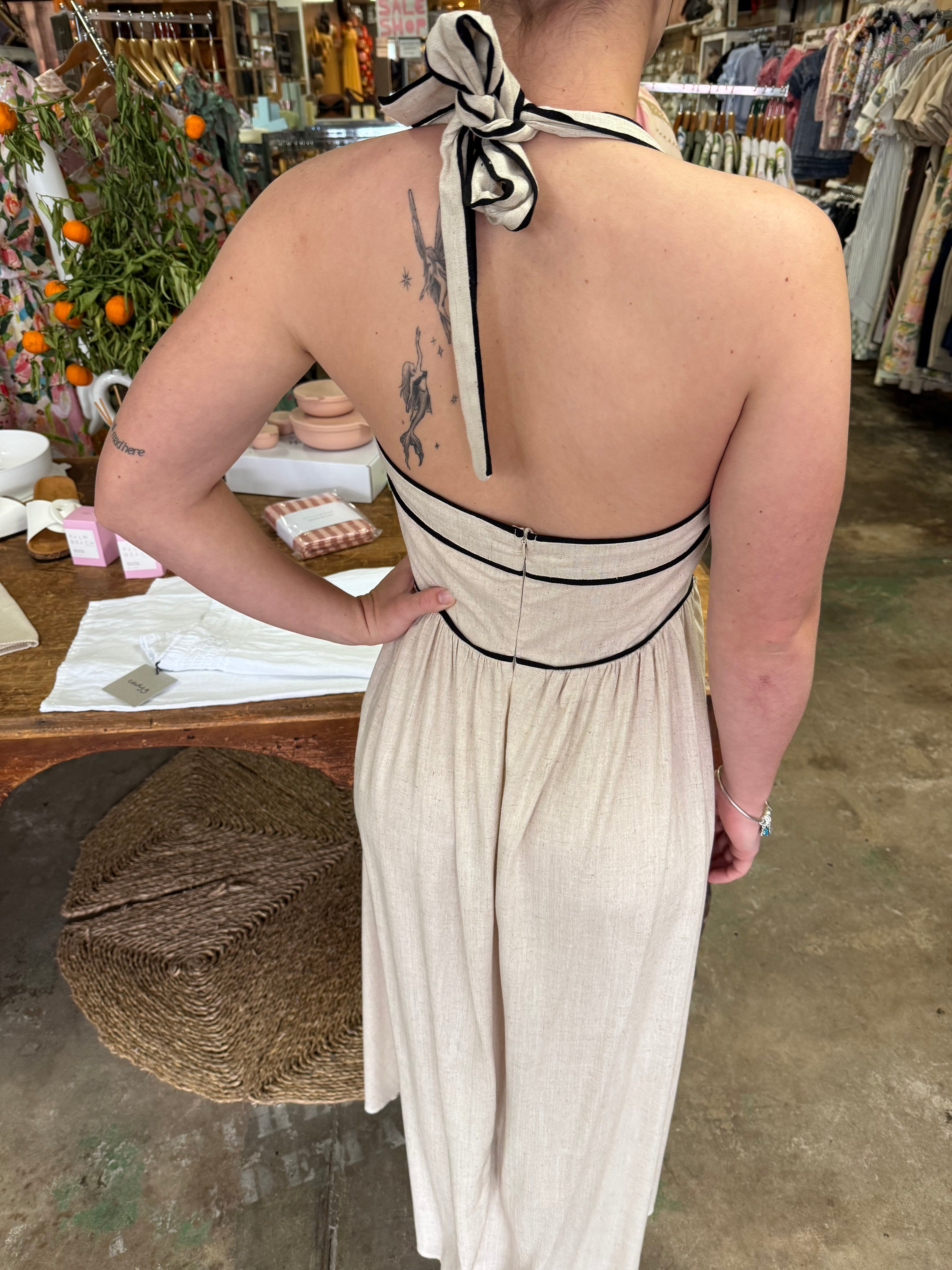 White Closet Halter Neck Maxi Dress