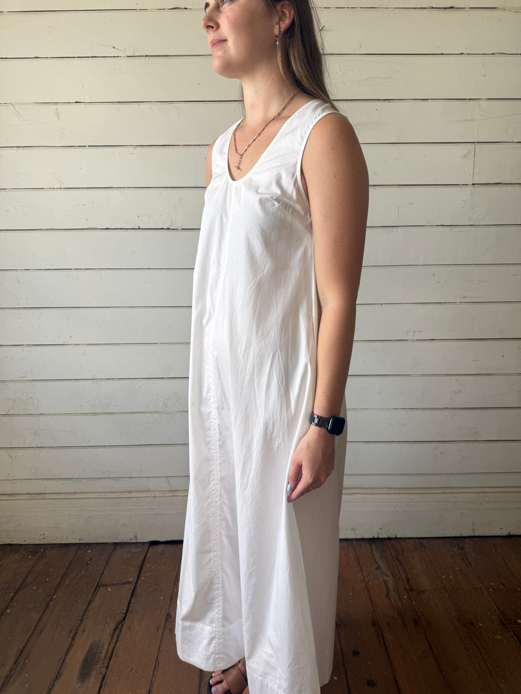 White Closet Plain Maxi Dress