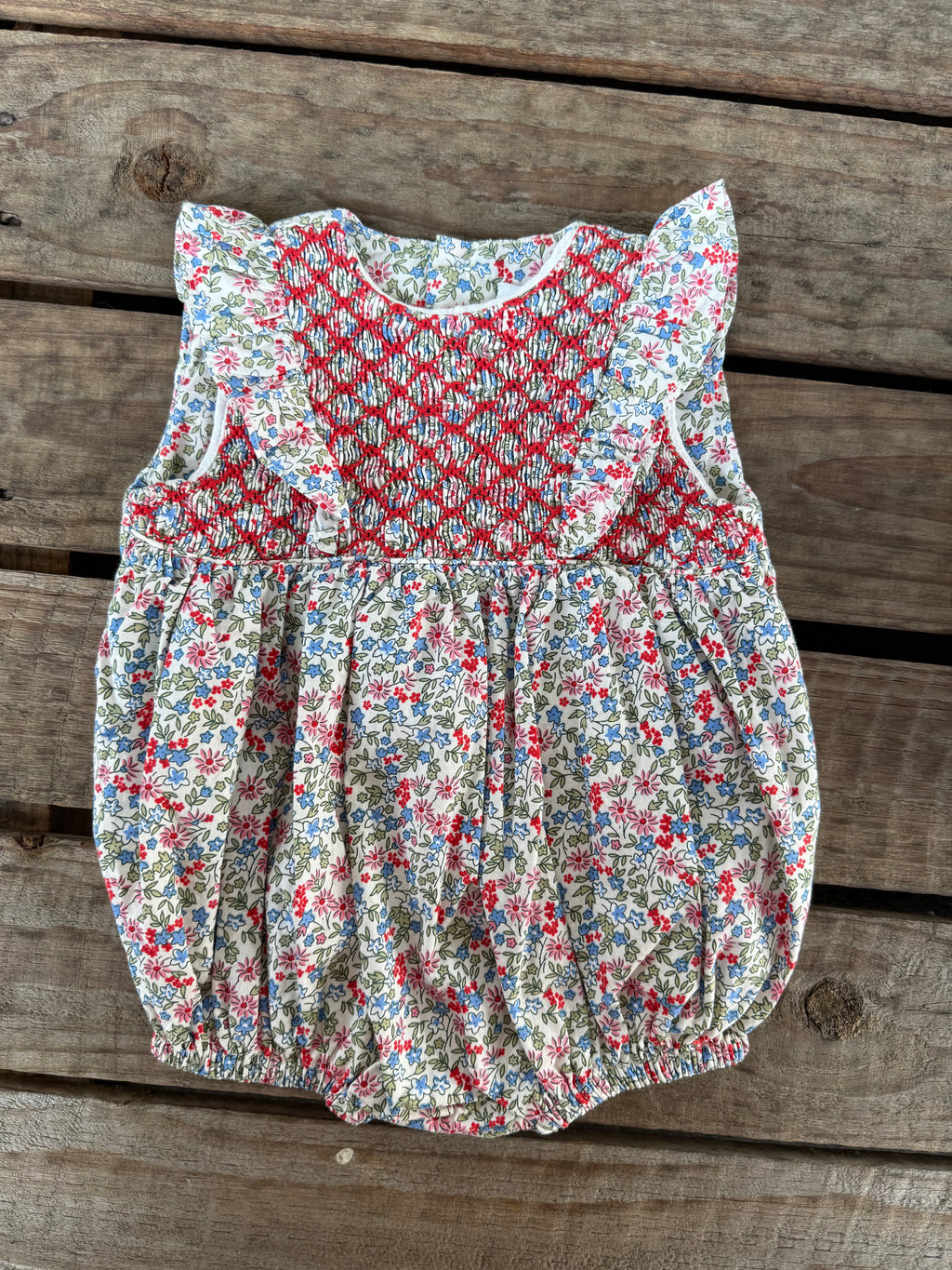 Korango Floral Smocked Sunsuit