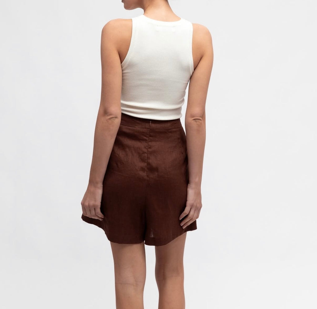 White Closet Linen Shorts