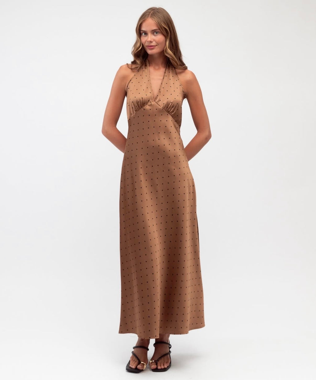 Paper Heart Yuki Satin Midi Dress