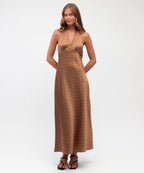 Paper Heart Yuki Satin Midi Dress