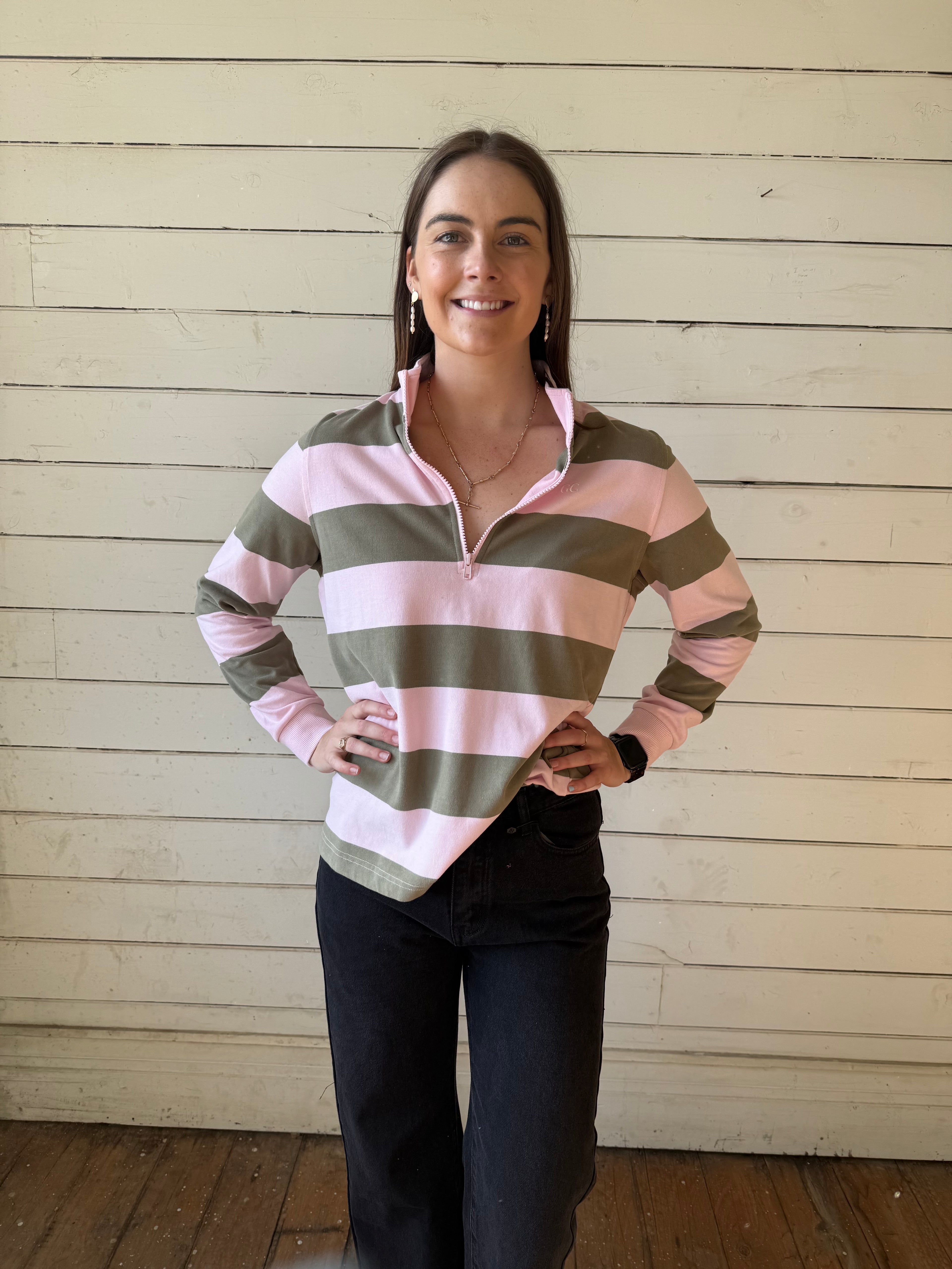 Goondiwindi Cotton The Local 1/2 Zip Cotton Rugby