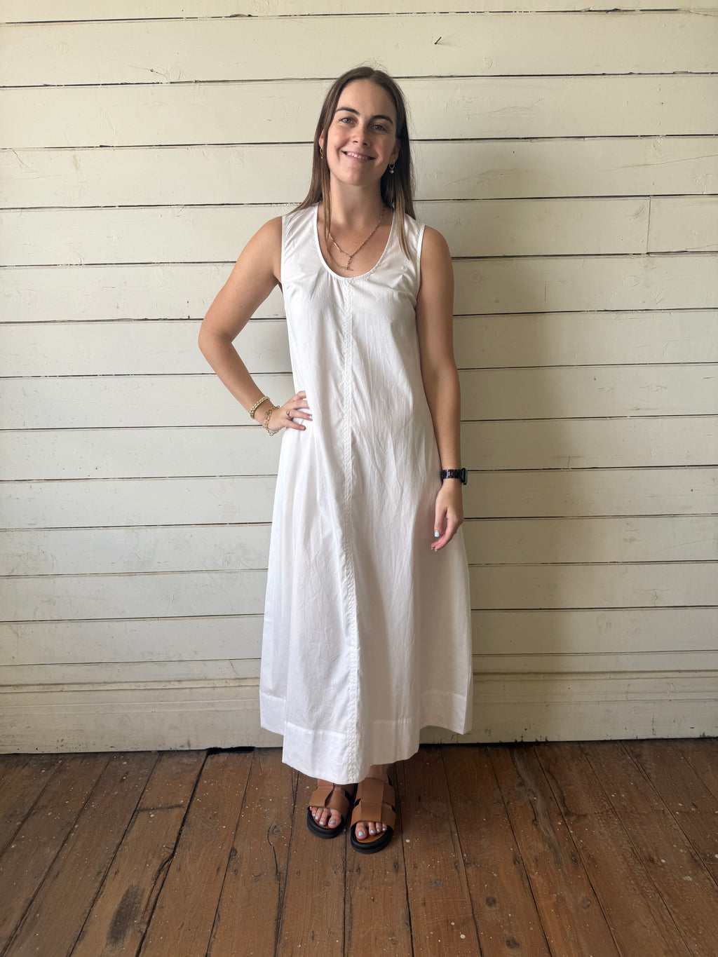 White Closet Plain Maxi Dress