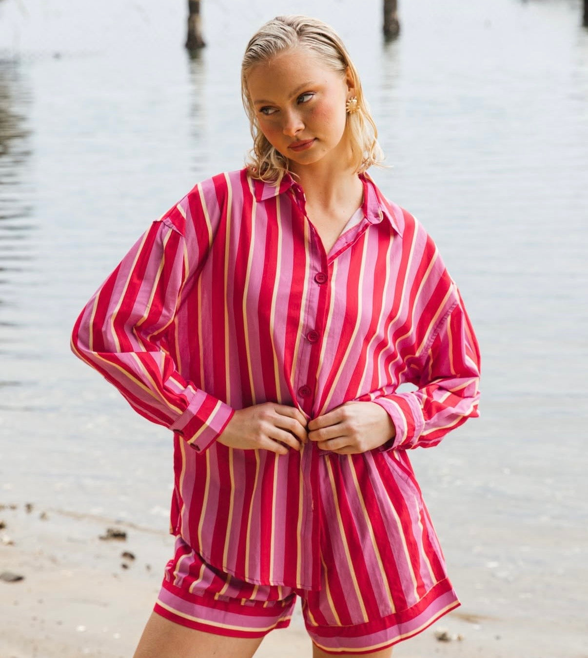 Paper heart Renata stripe shirt