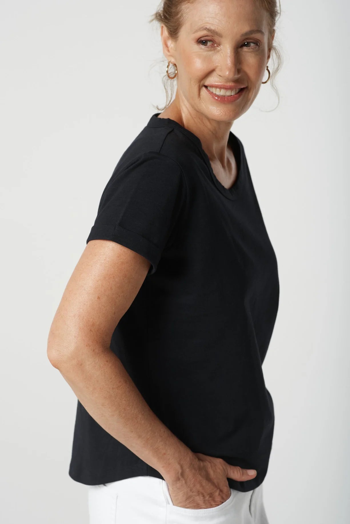 Goondiwindi Cotton Everyday Cotton Roll Cuff Tee