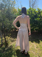 Mink pink Orielle halter mesh dress