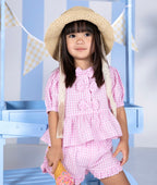 Animal Crackers Checkered Top