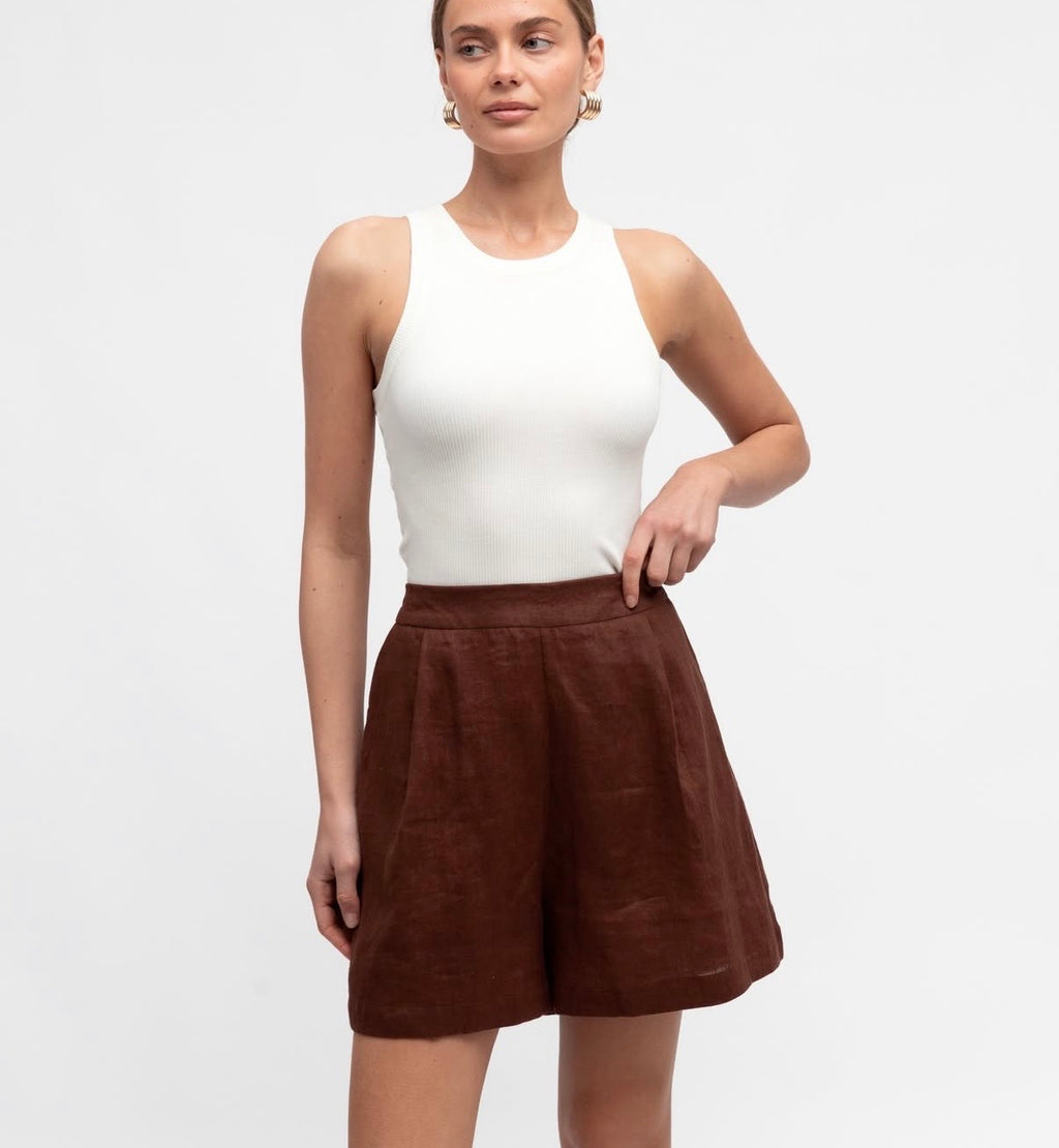 White Closet Linen Shorts