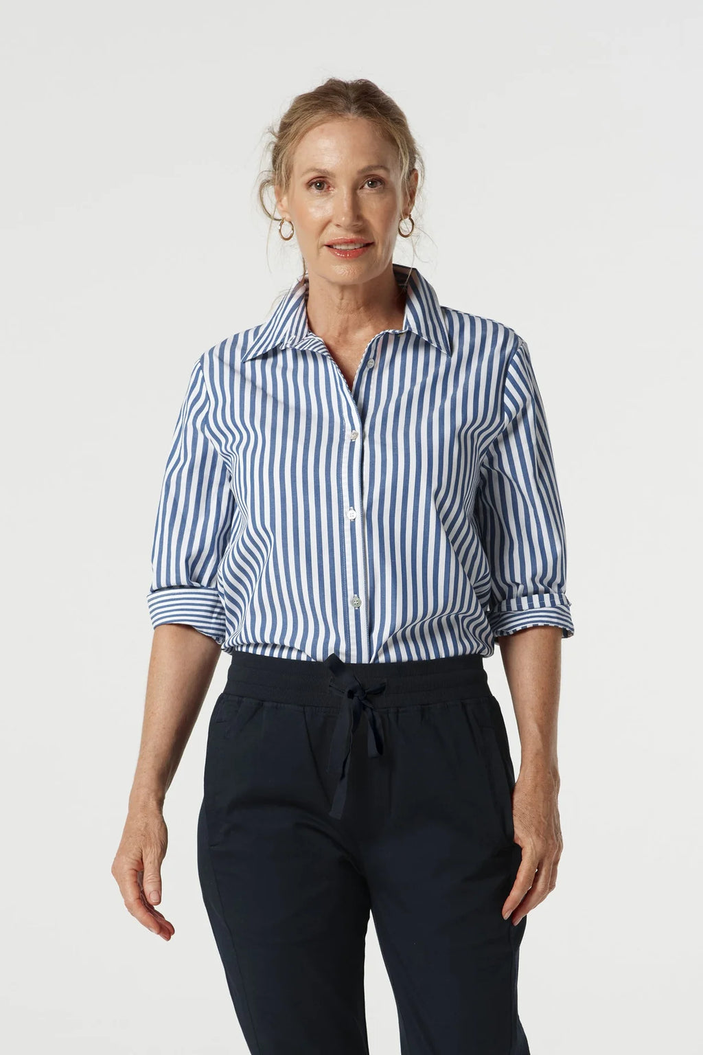 Goondiwindi Cotton Classic Cotton 3/4 Sleeve Stripe Shirt
