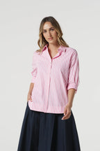 Goondiwindi Cotton Classic Cotton 3/4 Sleeve Stripe Shirt