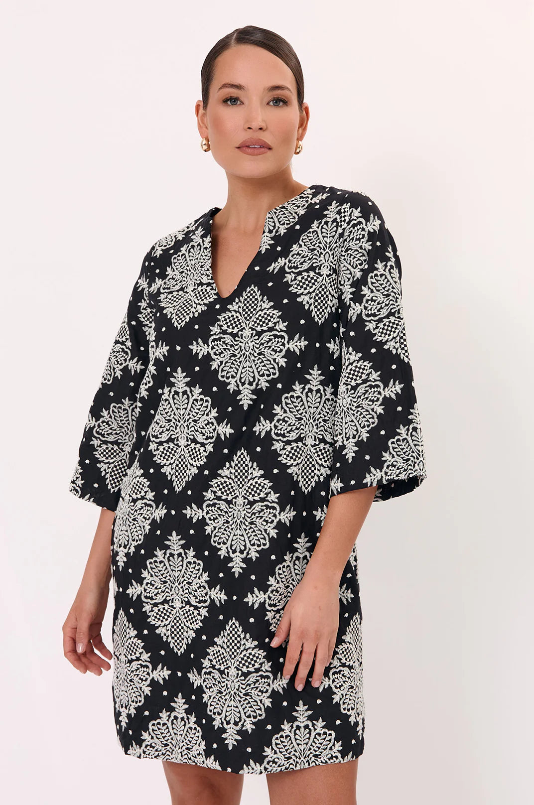 Adorne Archer Embroided Short Dress