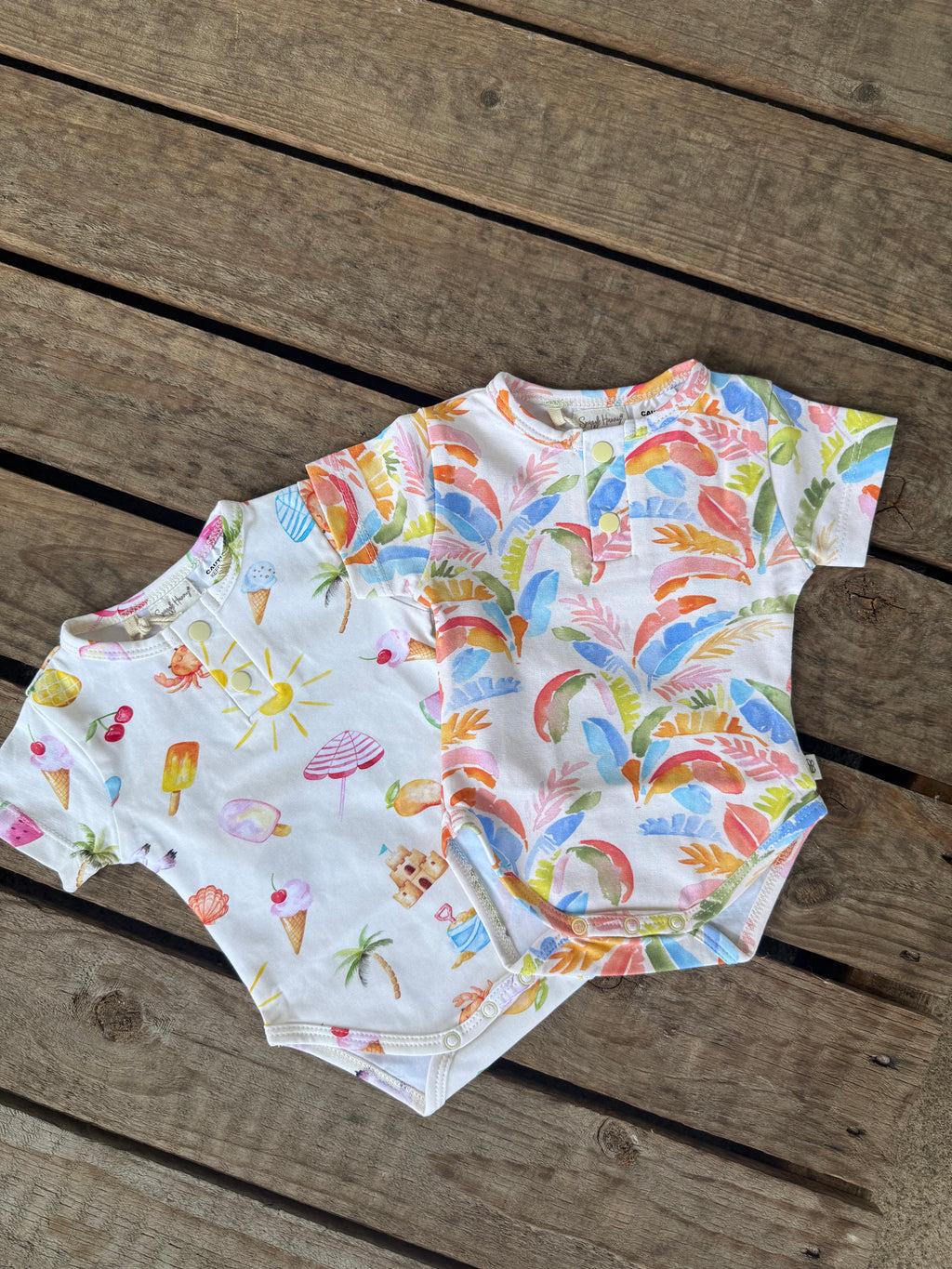 Snuggle Hunny Summer Palm SS Bodysuit