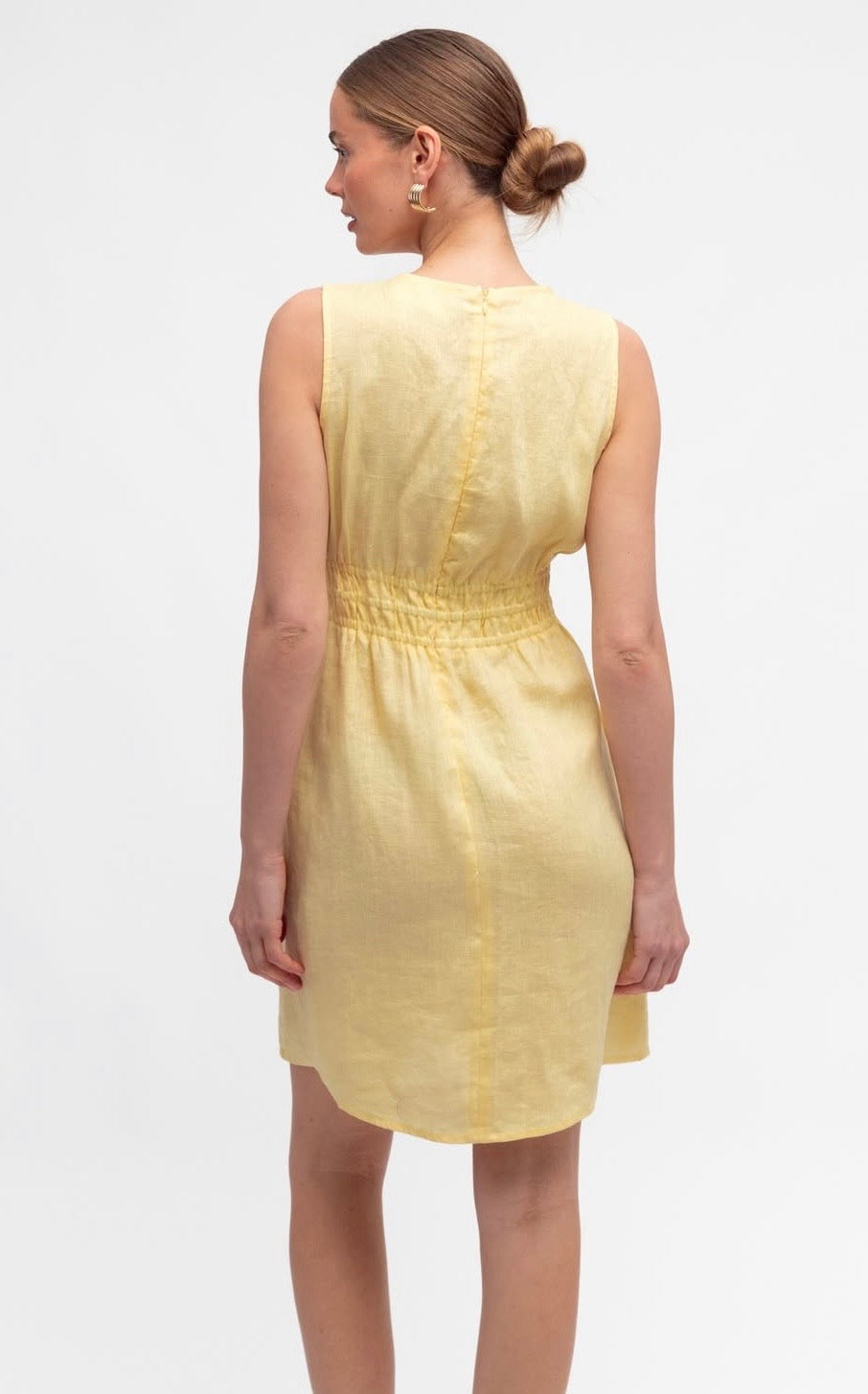 White Closet Waist Detail Mini Dress