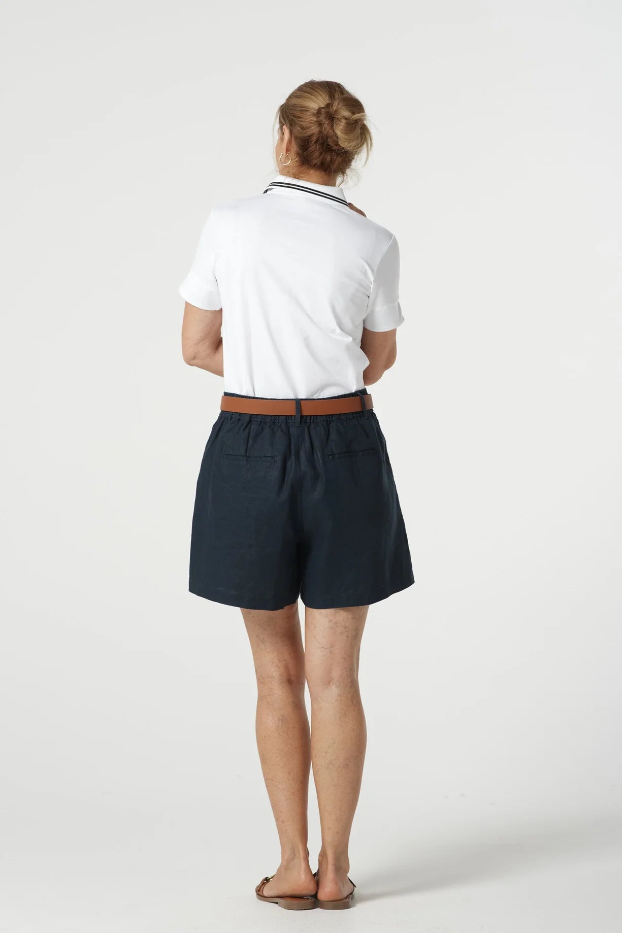 Goondiwindi Cotton Stone Linen Shorts