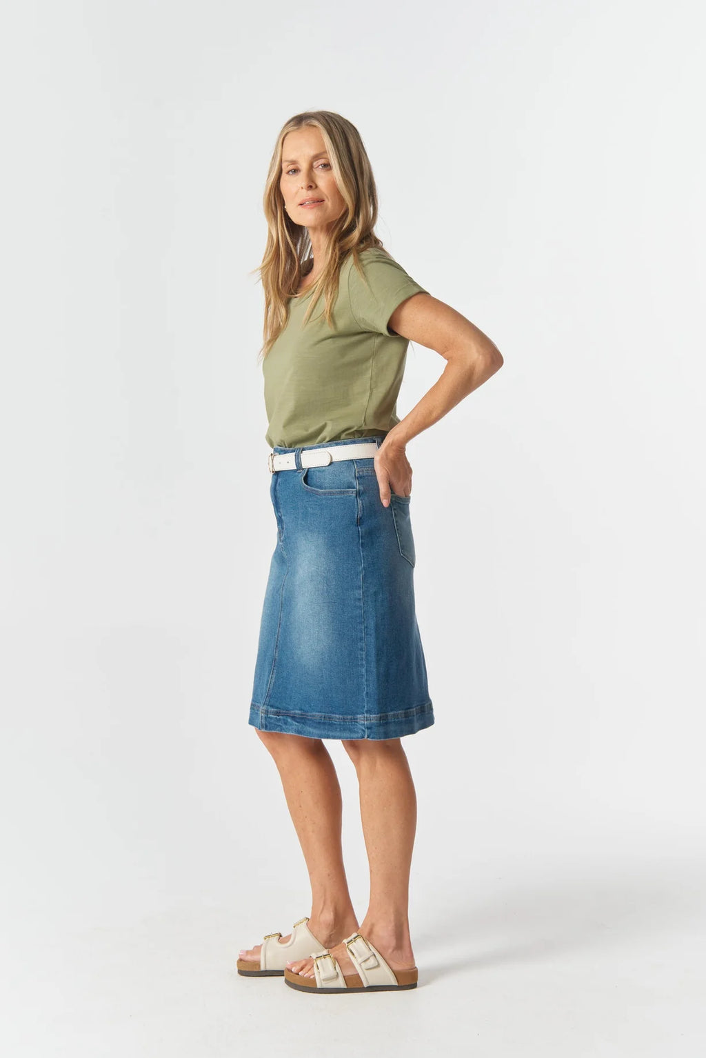 Goondiwindi Cotton 5 Pocket Knee Length Skirt