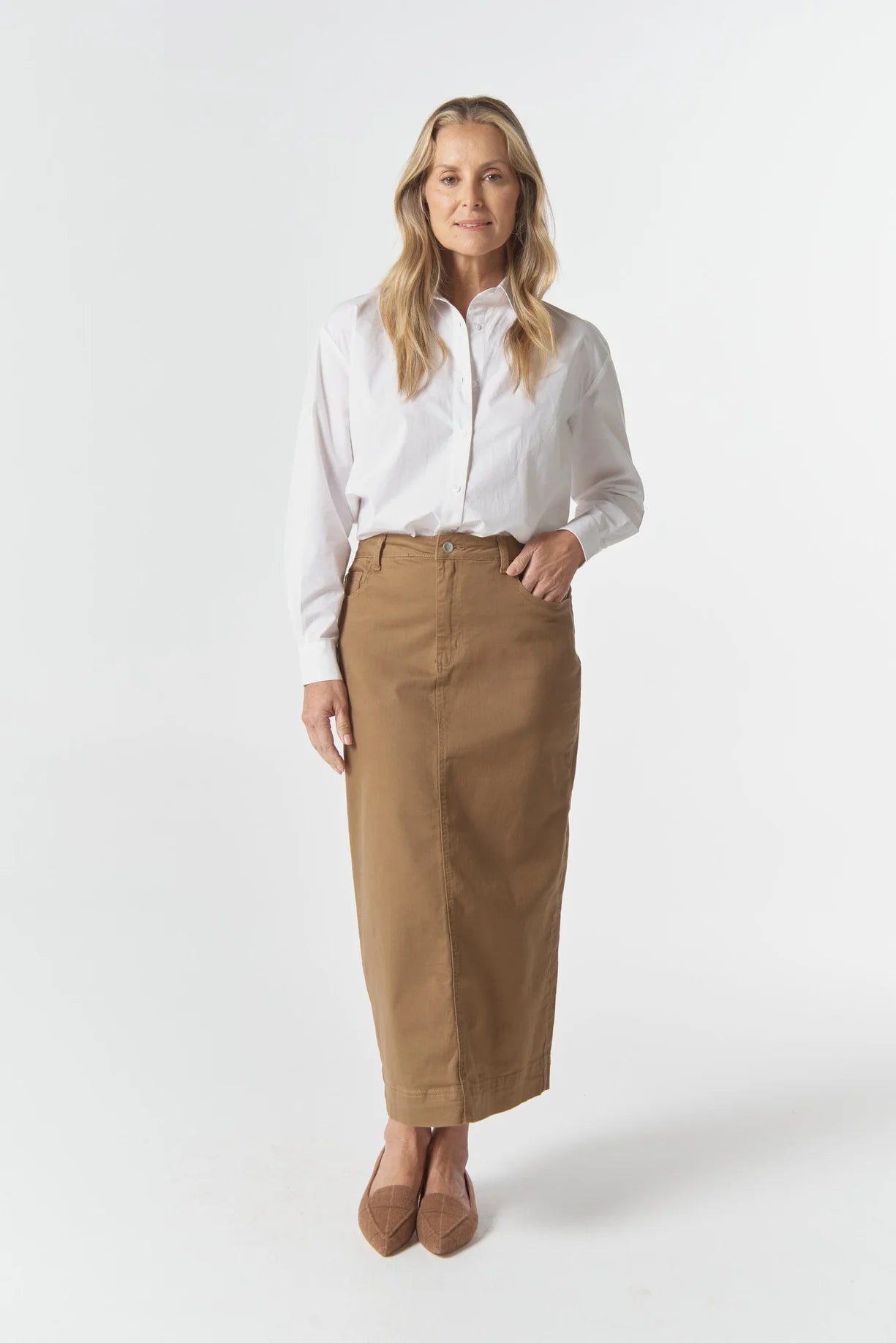 Goondiwindi cotton 5 pocket Maxi skirt