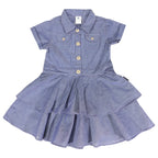 Korango Chambray Tiered Swing Dress