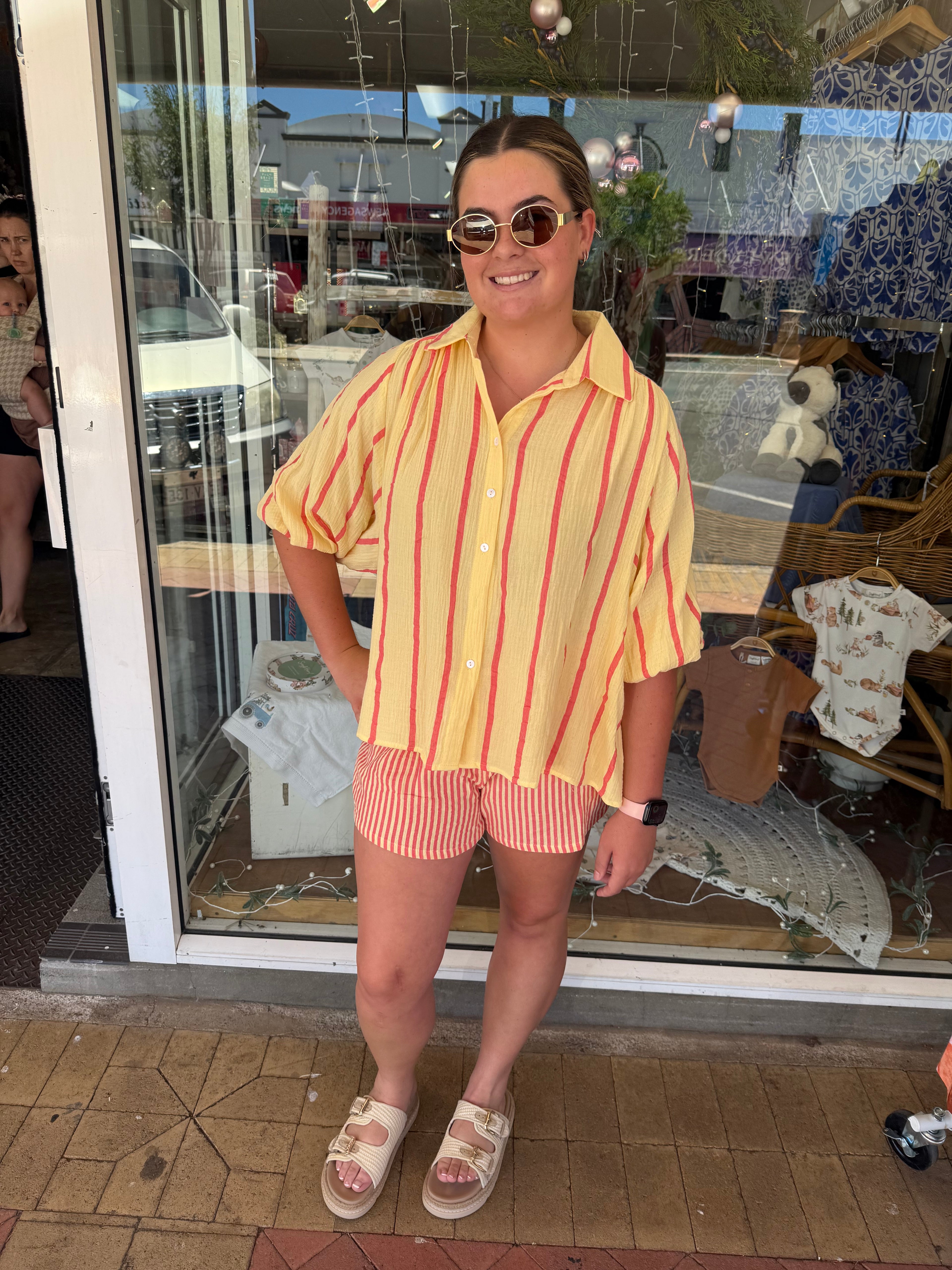 Ebby and I Fine Pin Stripe Shorts