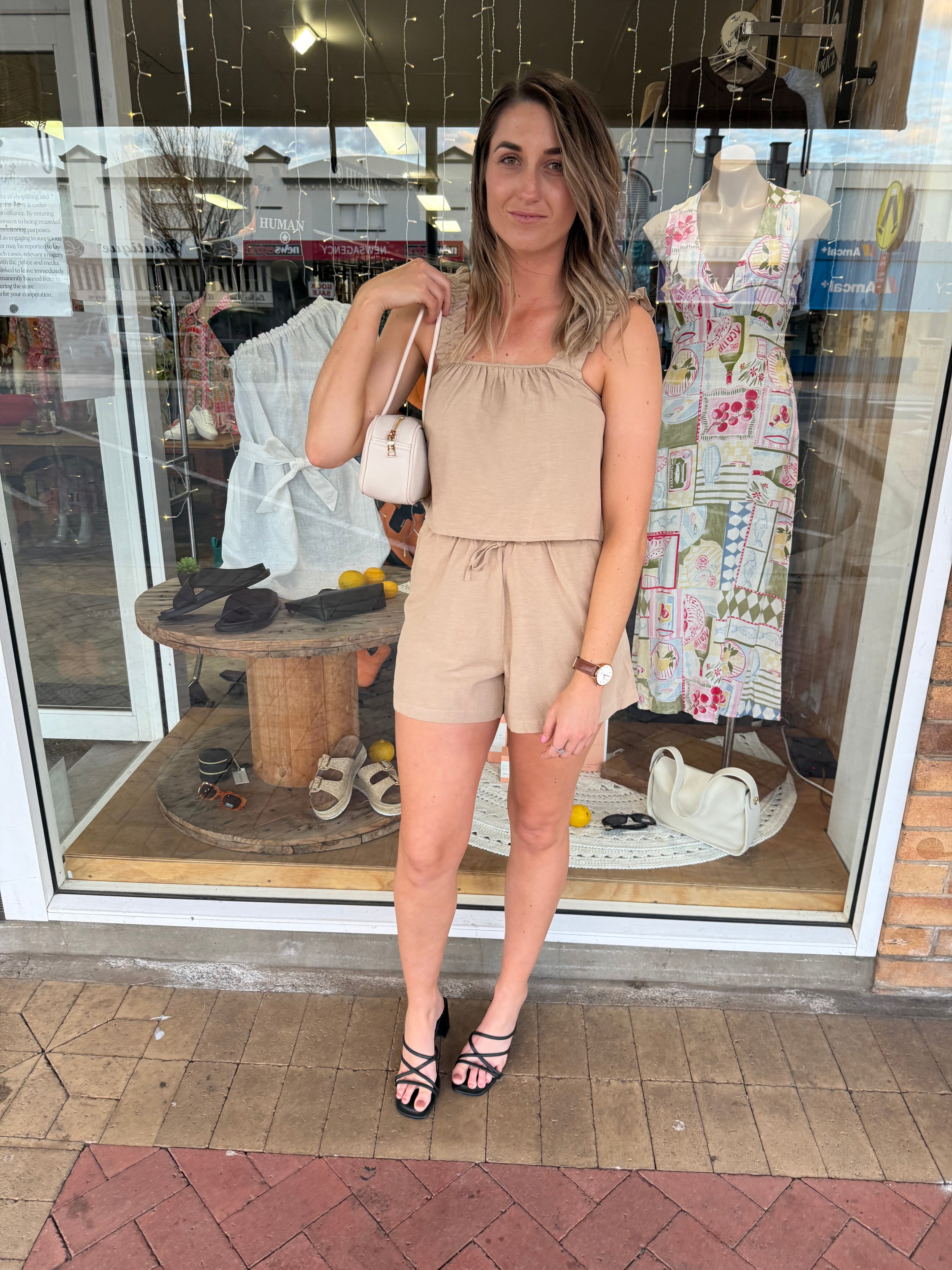 ONLY Linen Short Top