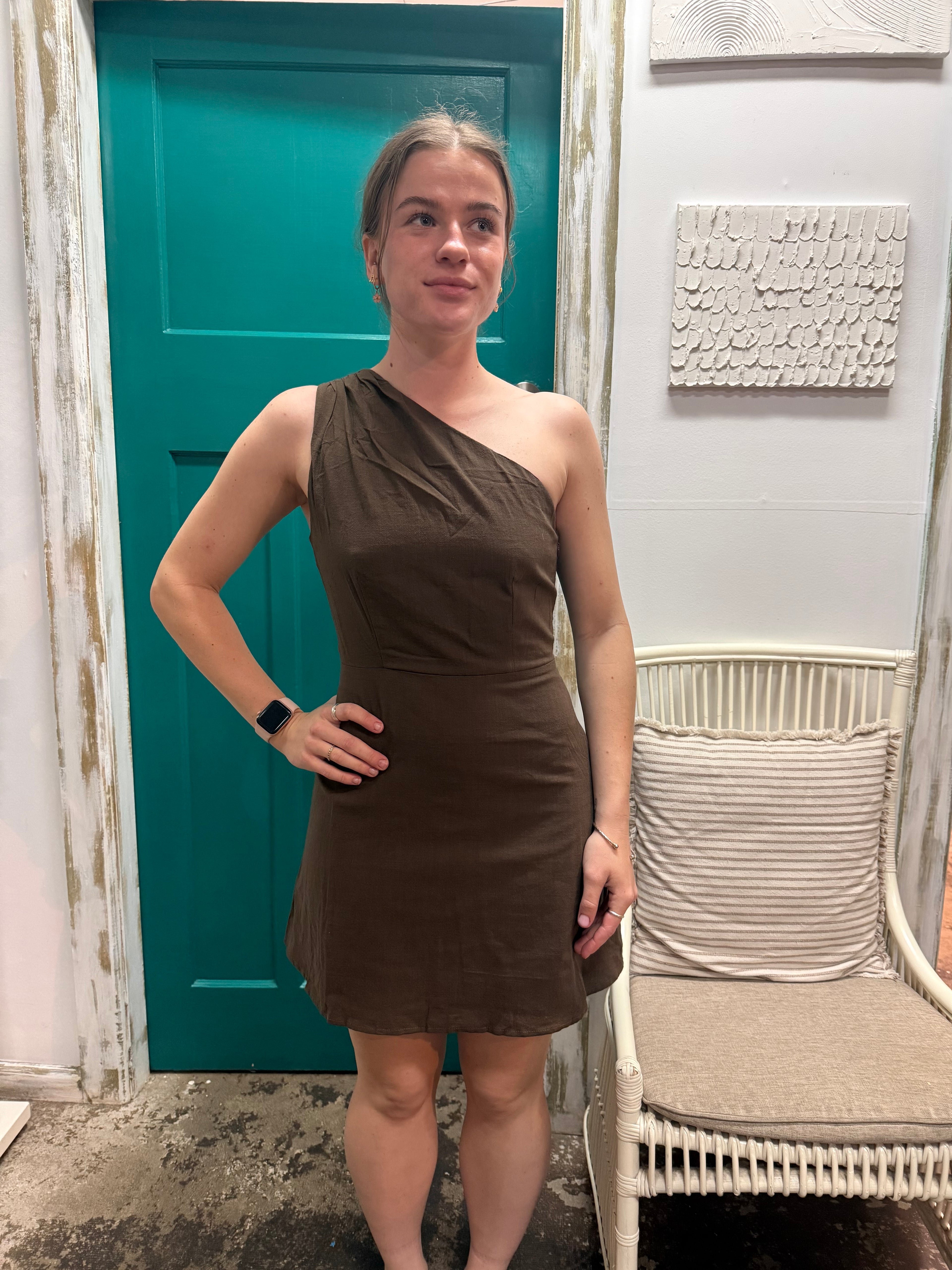 Indikah One Shoulder Mini Dress