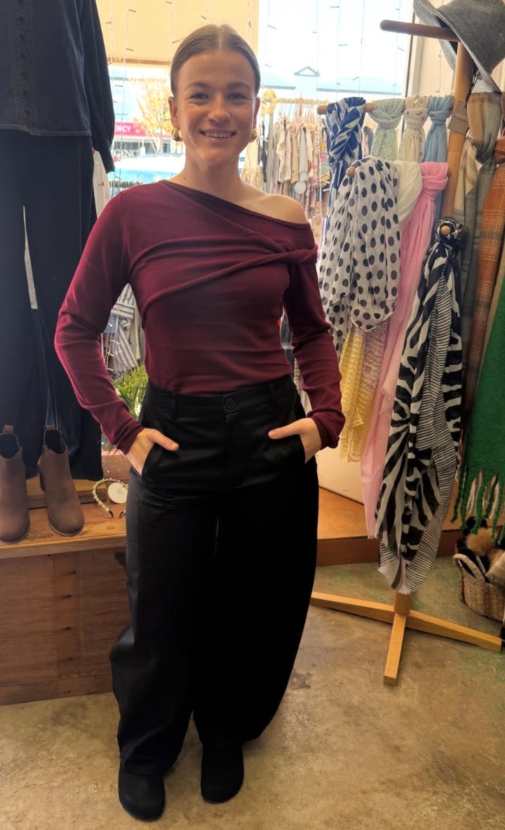 Style state High Waisted Barrel Leg Pant