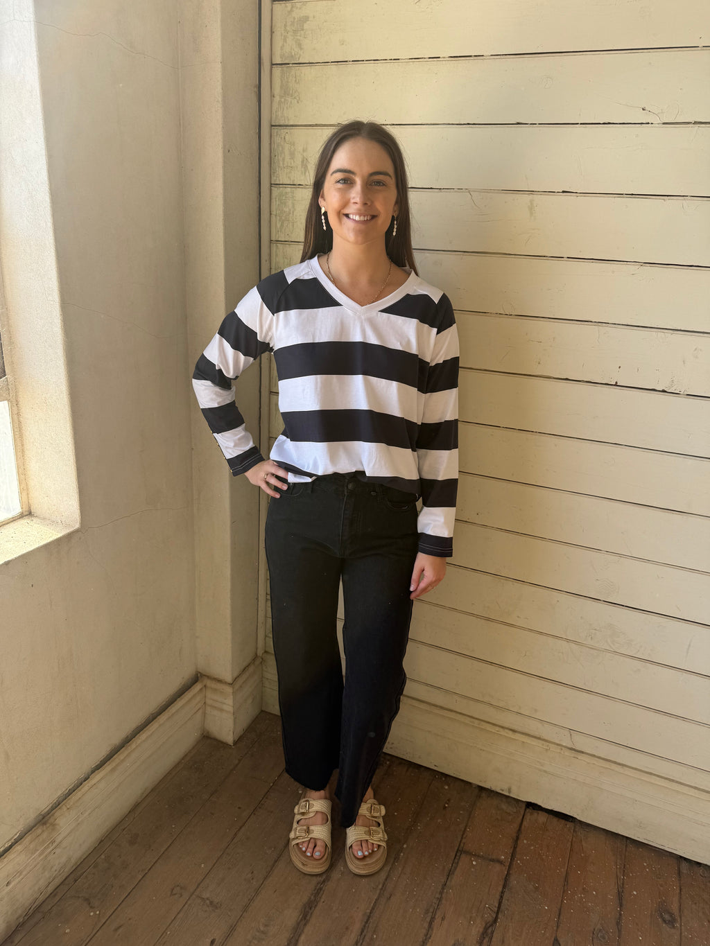 Goondiwindi Cotton Travel V Neck Cotton Jersey
