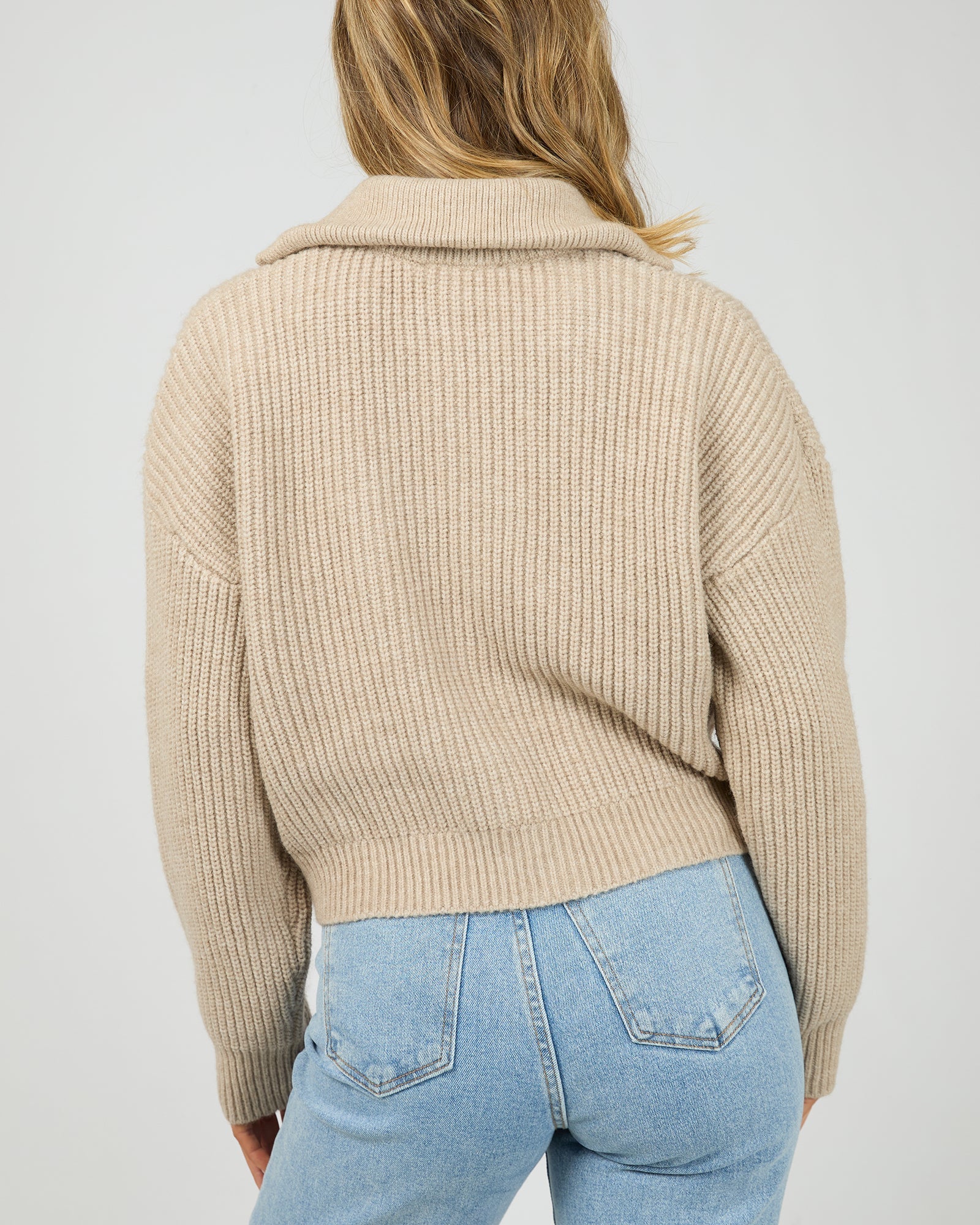 All About Eve Bridie knit Zip Through Knit
