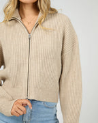 All About Eve Bridie knit Zip Through Knit