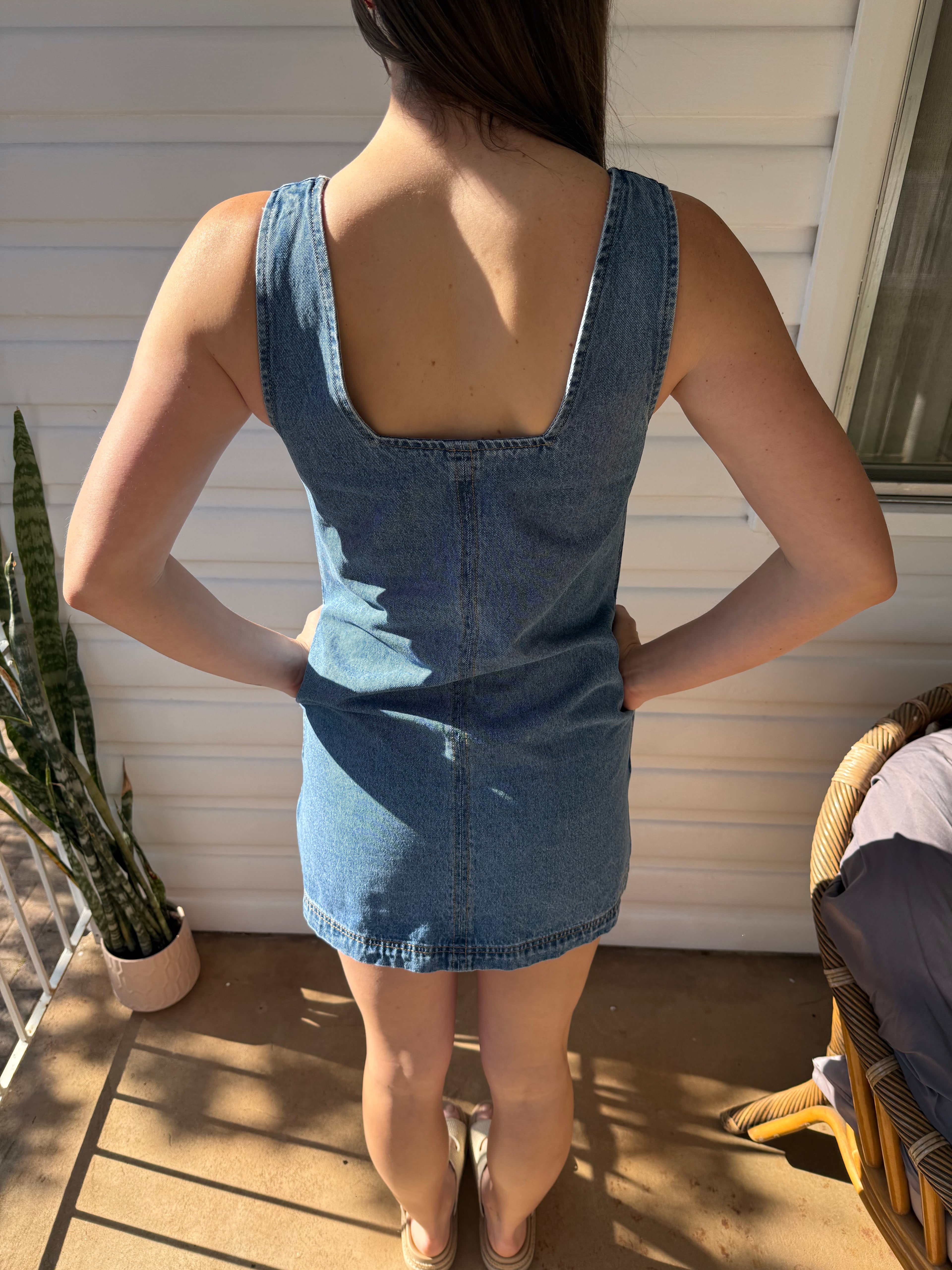 Staple the label Cassia denim mini dress