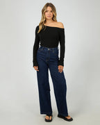 All About Eve Kylie off shoulder L/S top