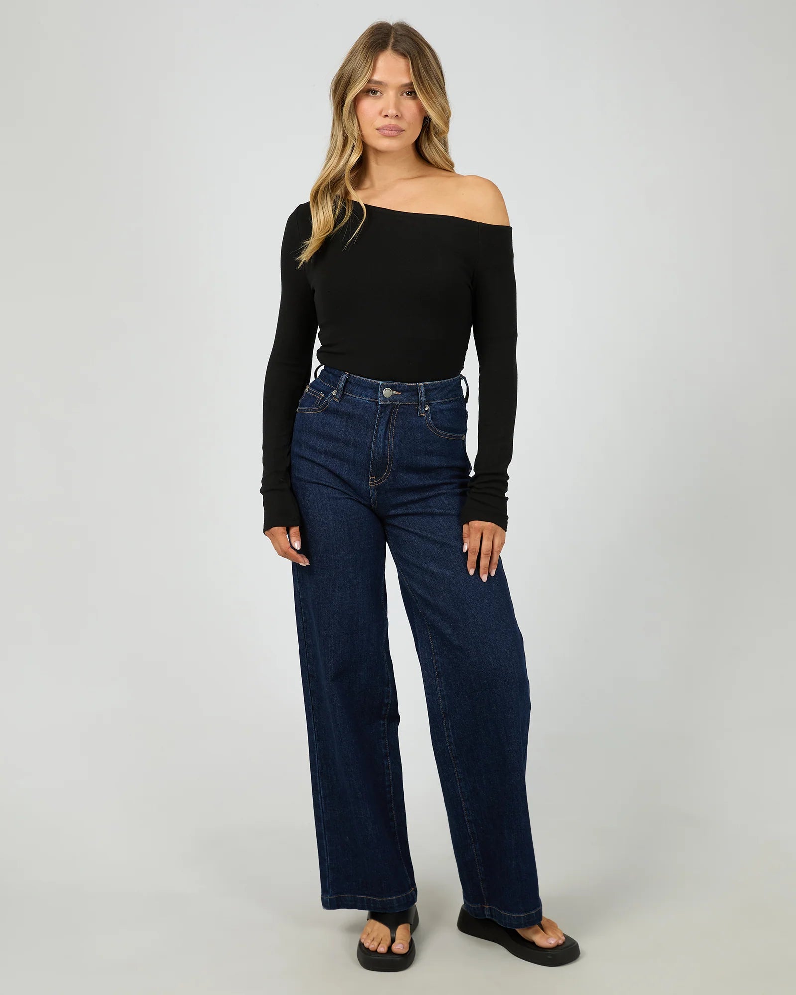 All About Eve Kylie off shoulder L/S top