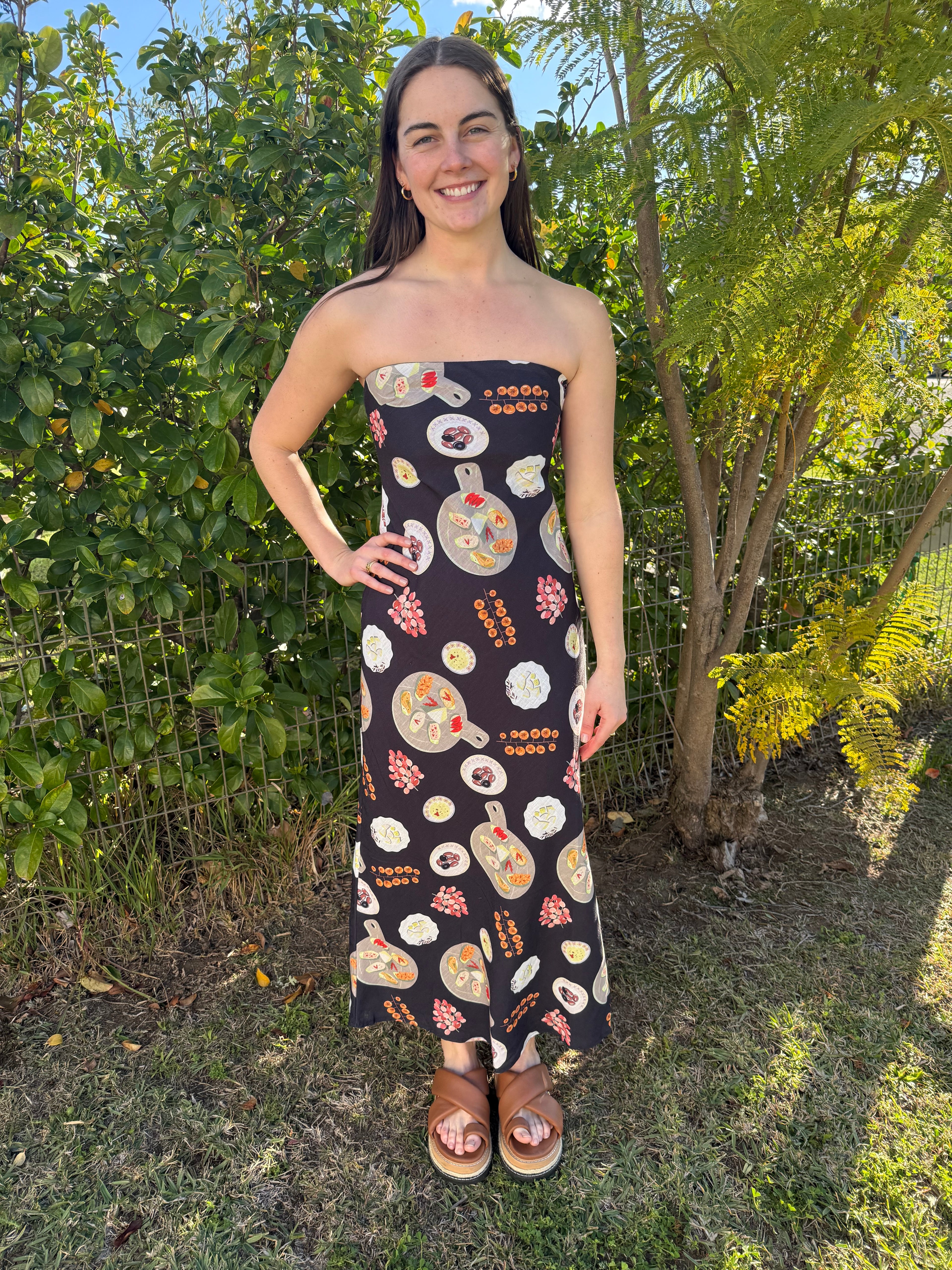 Here comes the sun, Strapless Maxi dress