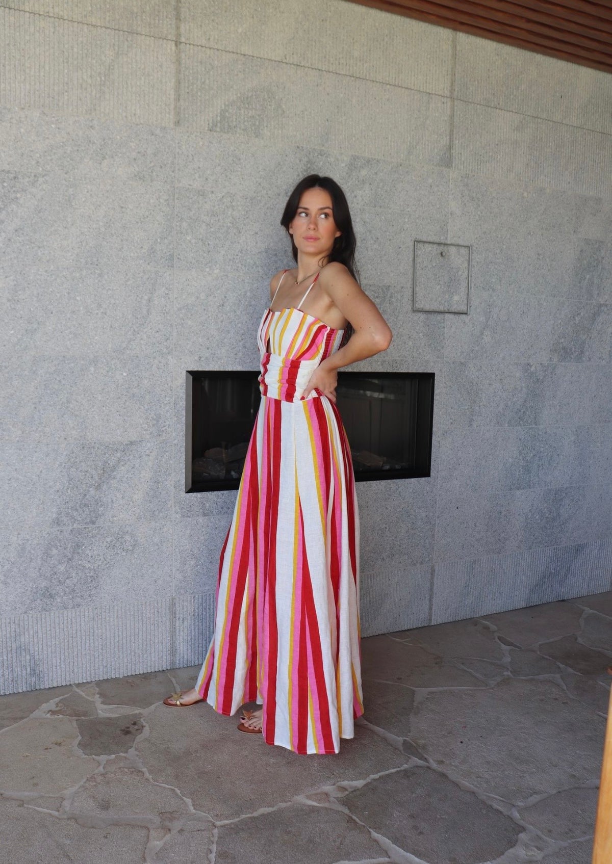 Luoni poppy shell dress