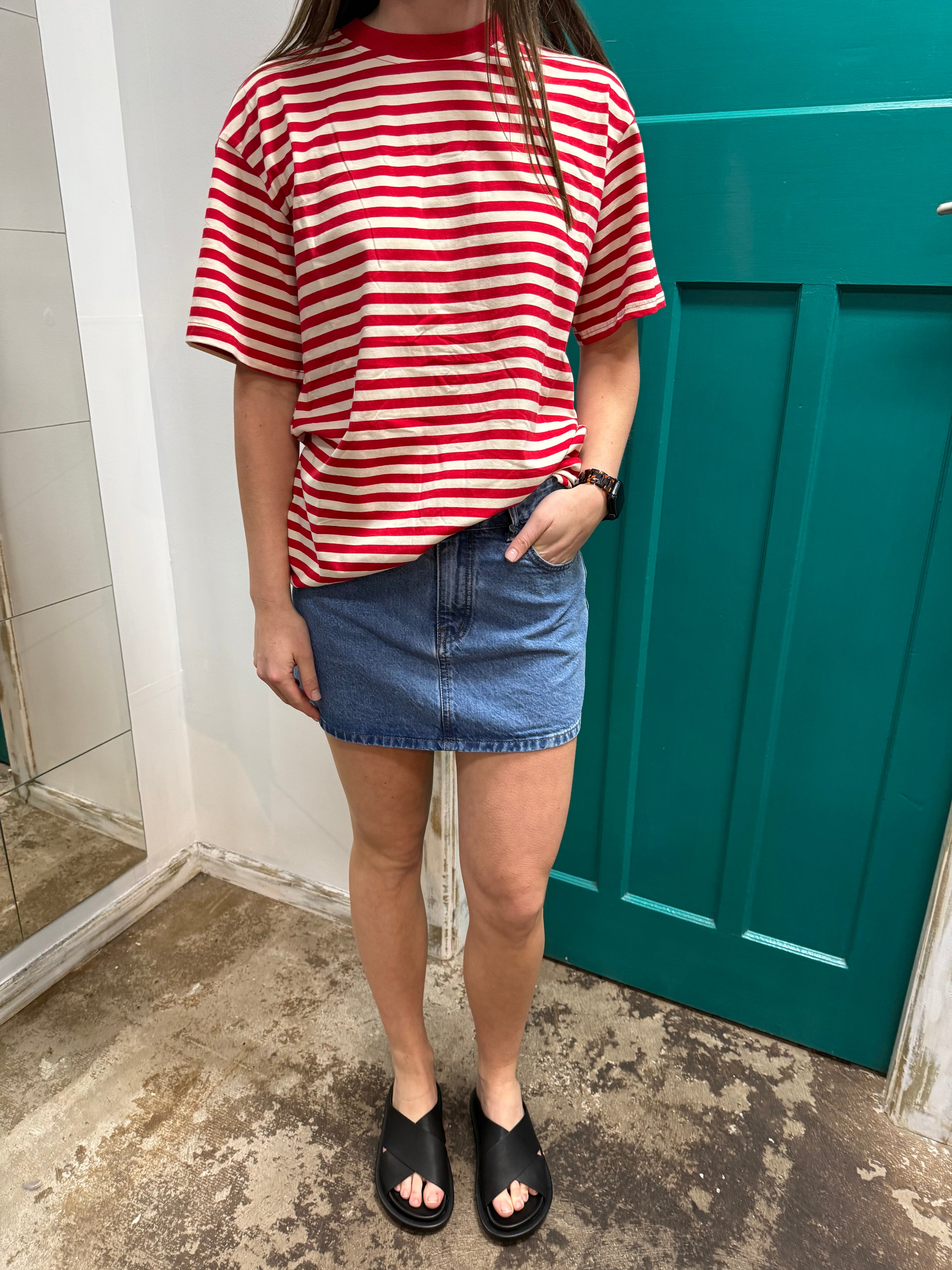 Oversized Maddie Striped Tee