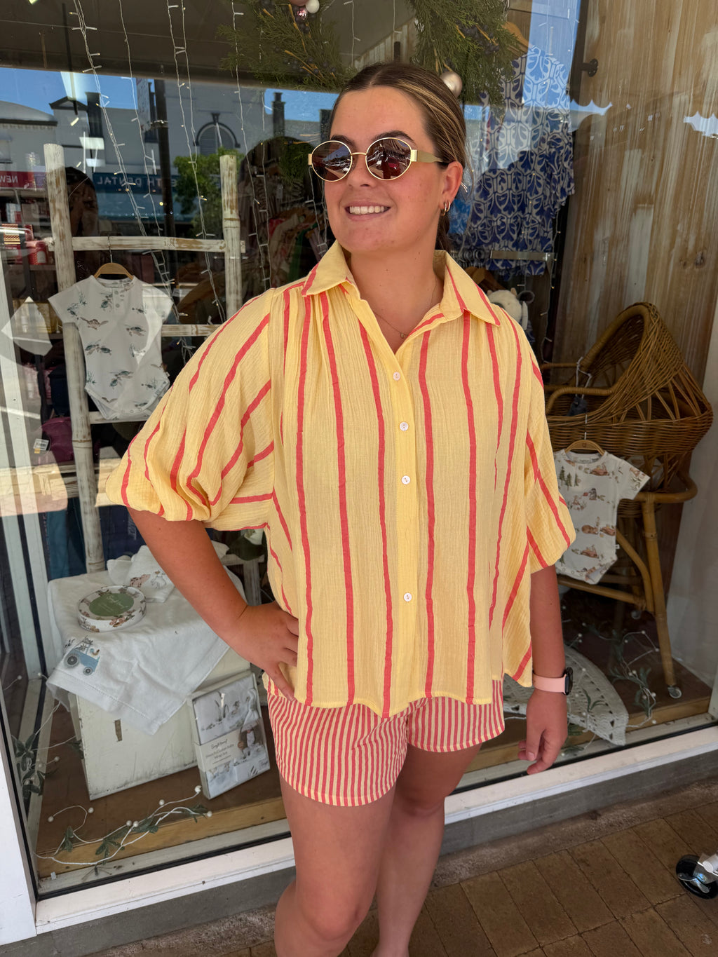 Ebby and I Fine Pin Stripe Shorts