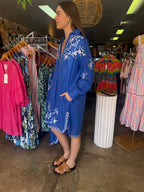 Azure and Indigo Côte d’Azur Shirt Dress