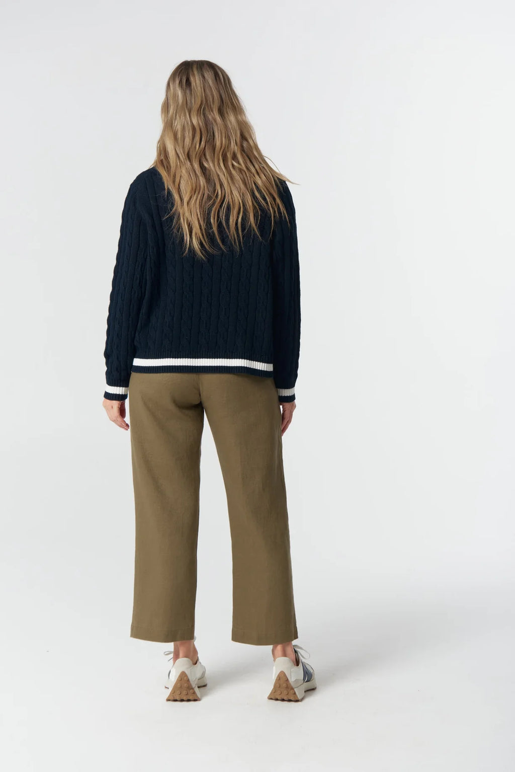 Goondiwindi Cotton Harvest V Neck Cotton Jumper