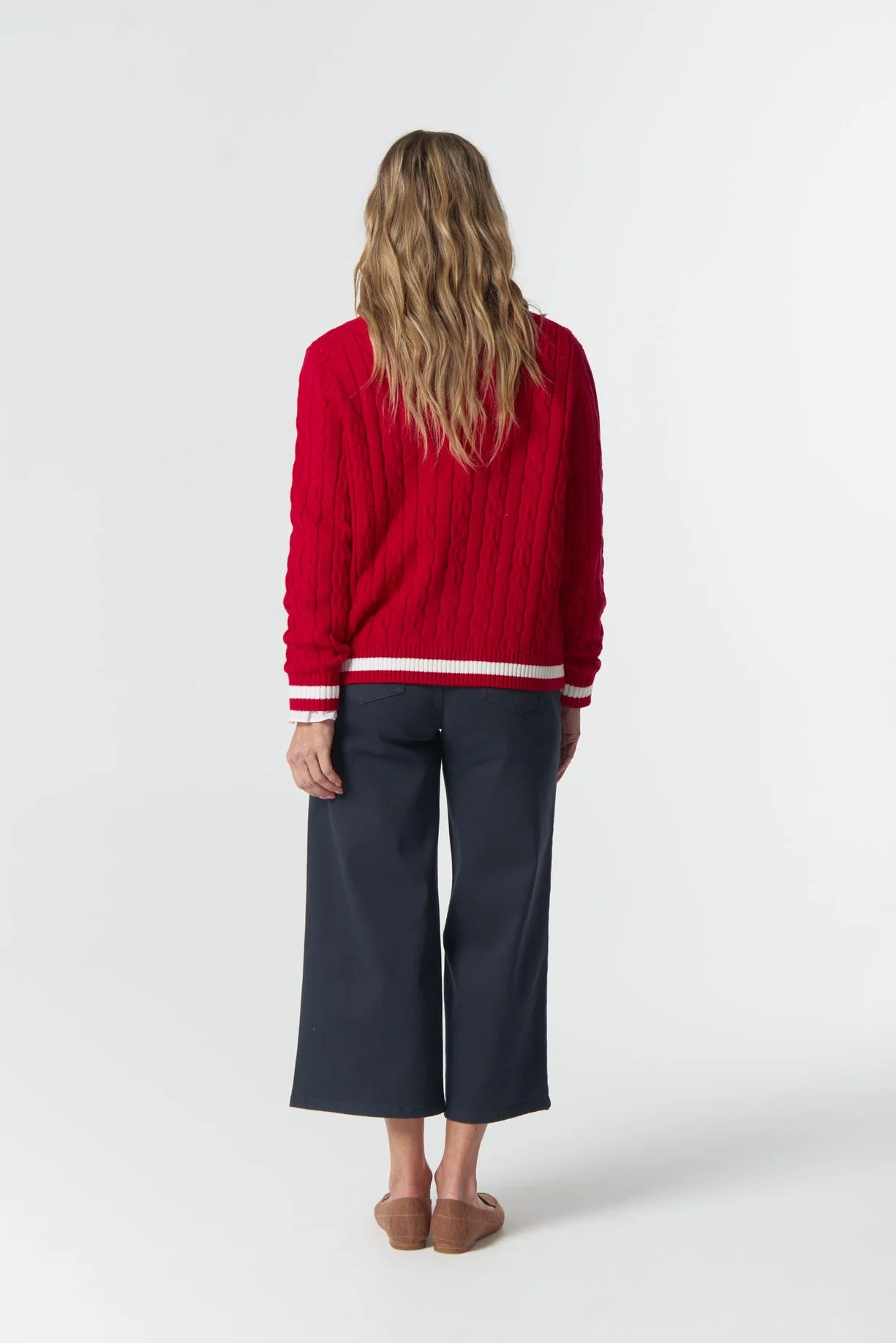 Goondiwindi Cotton Harvest V Neck Cotton Jumper