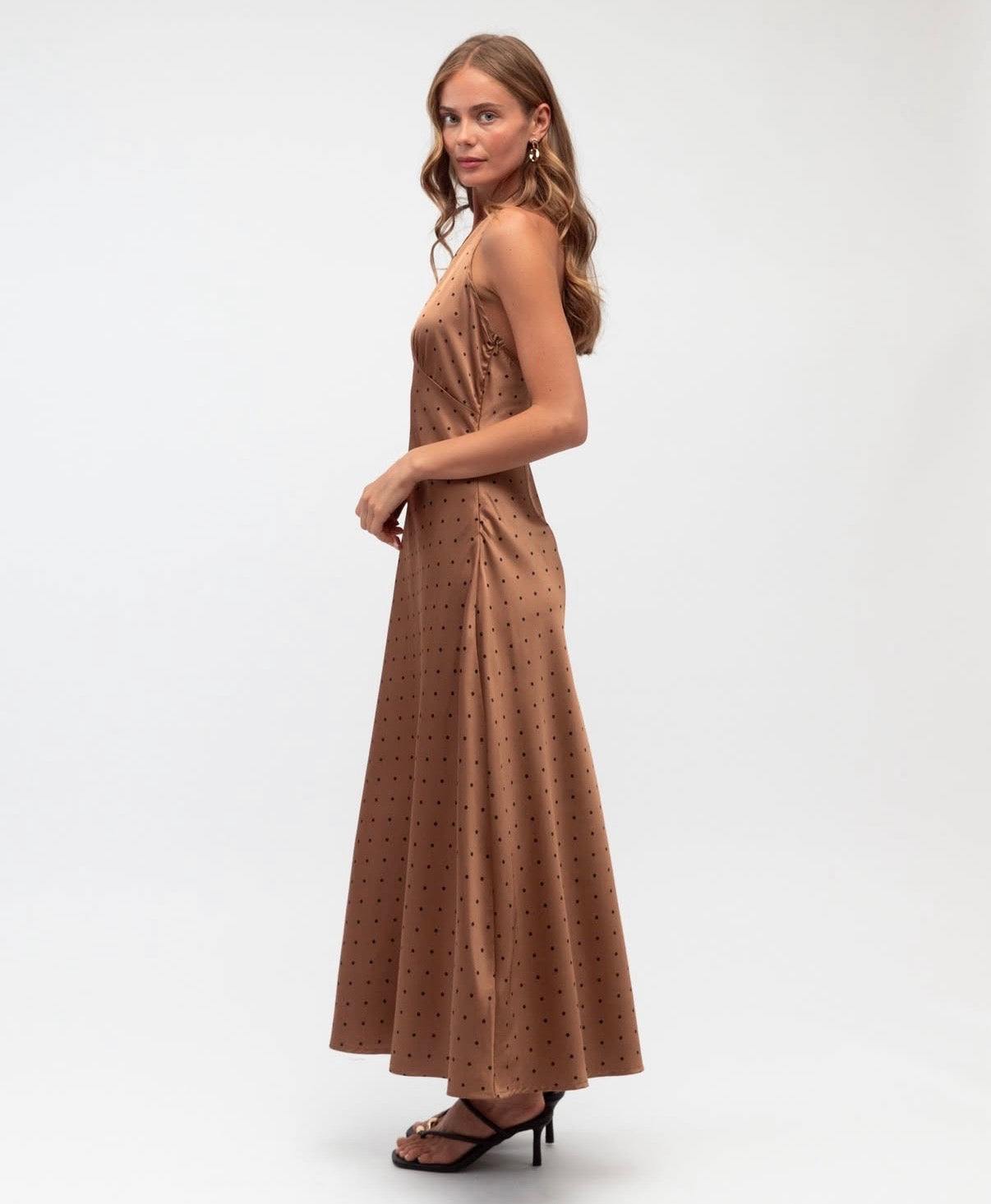 brown heart dress Paris Georgia Brown Heart Midi Dress Paris Georgia