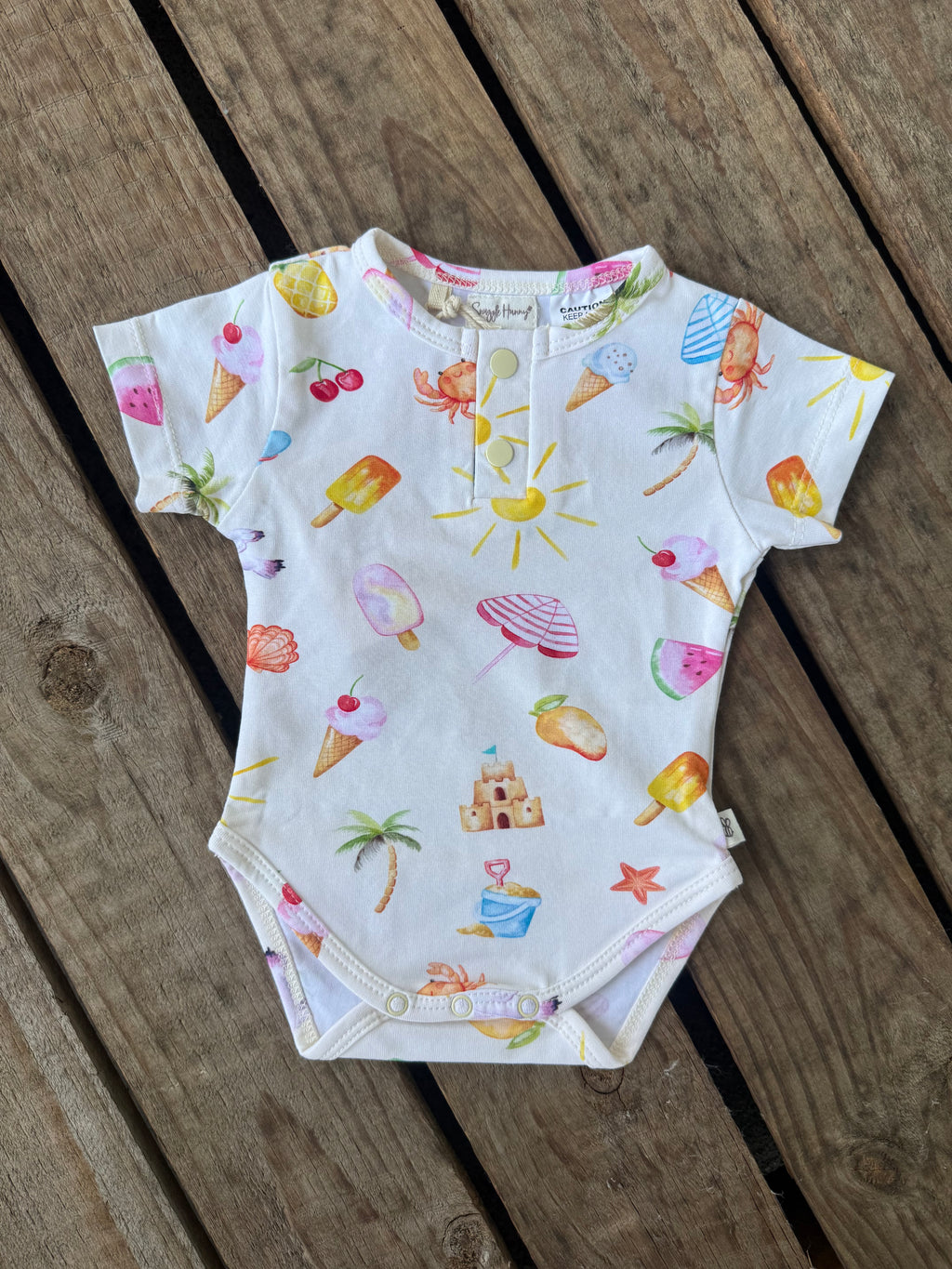 Snuggle Hunny Beach Fun SS Bodysuit