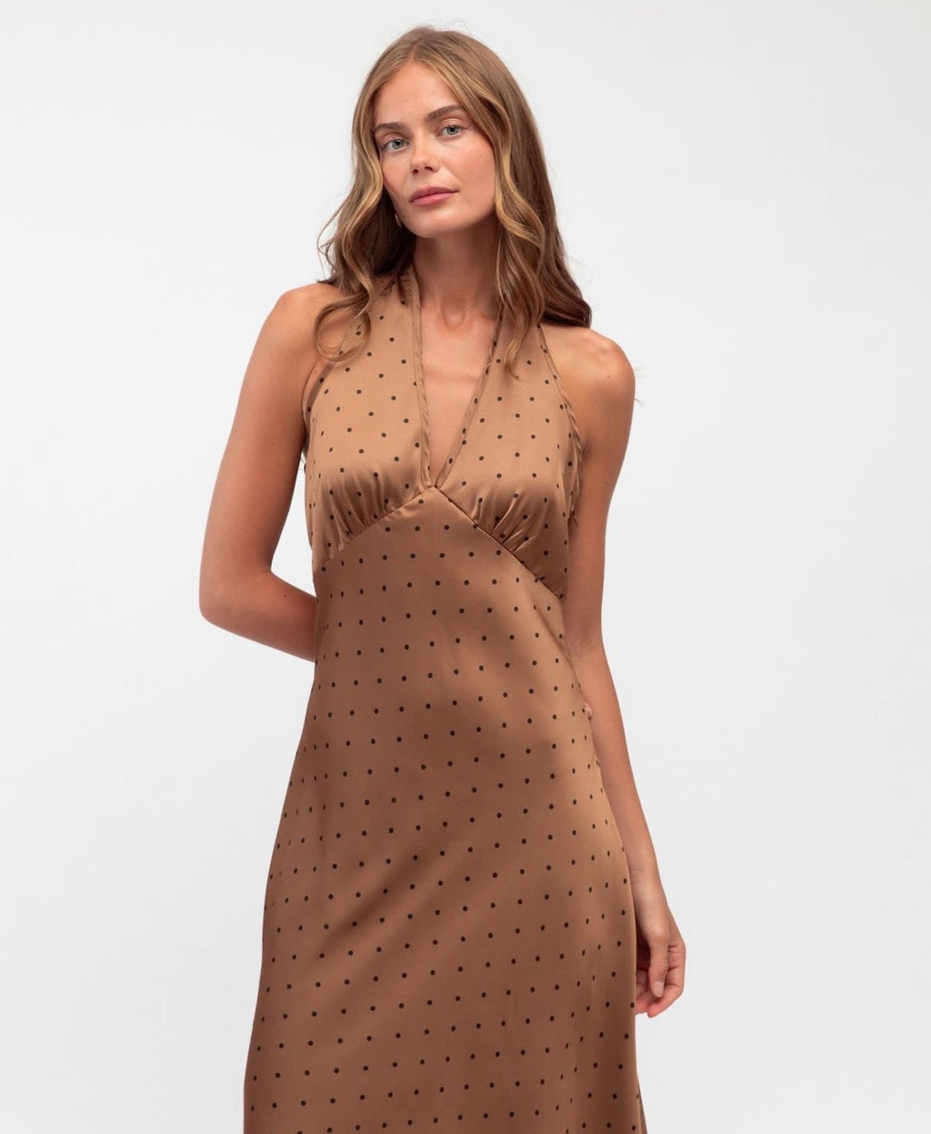 Paper Heart Yuki Satin Midi Dress