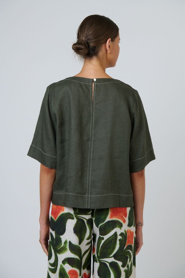 S26-GA724A Naturals linen top
