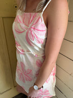 Liora pink floral Woven Playsuit