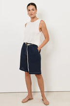 Adorne Heidi contrast stitch Bermuda short